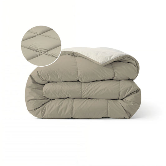 Zelesta Pure Duo Katoen Dekbed - Warmgrijs & Roomwit