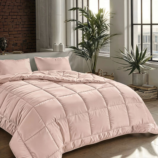 Zelesta Pure Uni 4-Seizoenen Katoenen Dekbed – Roze