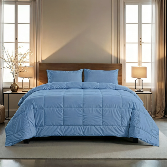 Zelesta Pure Uni 4-Season Cotton Duvet - Blue