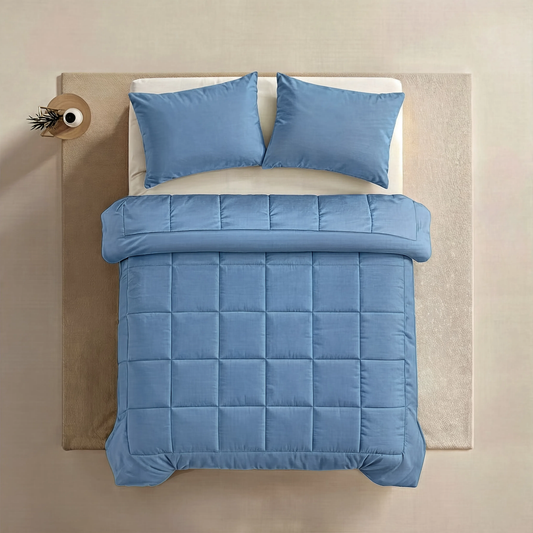 Zelesta Pure Uni Cotton Pillowcase Set Of 2 - Blue