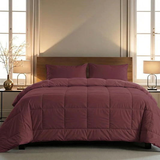 Zelesta Pure Uni Katoenen Kussensloop Set van 2 - Bordeauxrood