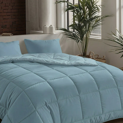 Zelesta Pure Uni Katoen Zomerdekbed - Pastelblauw