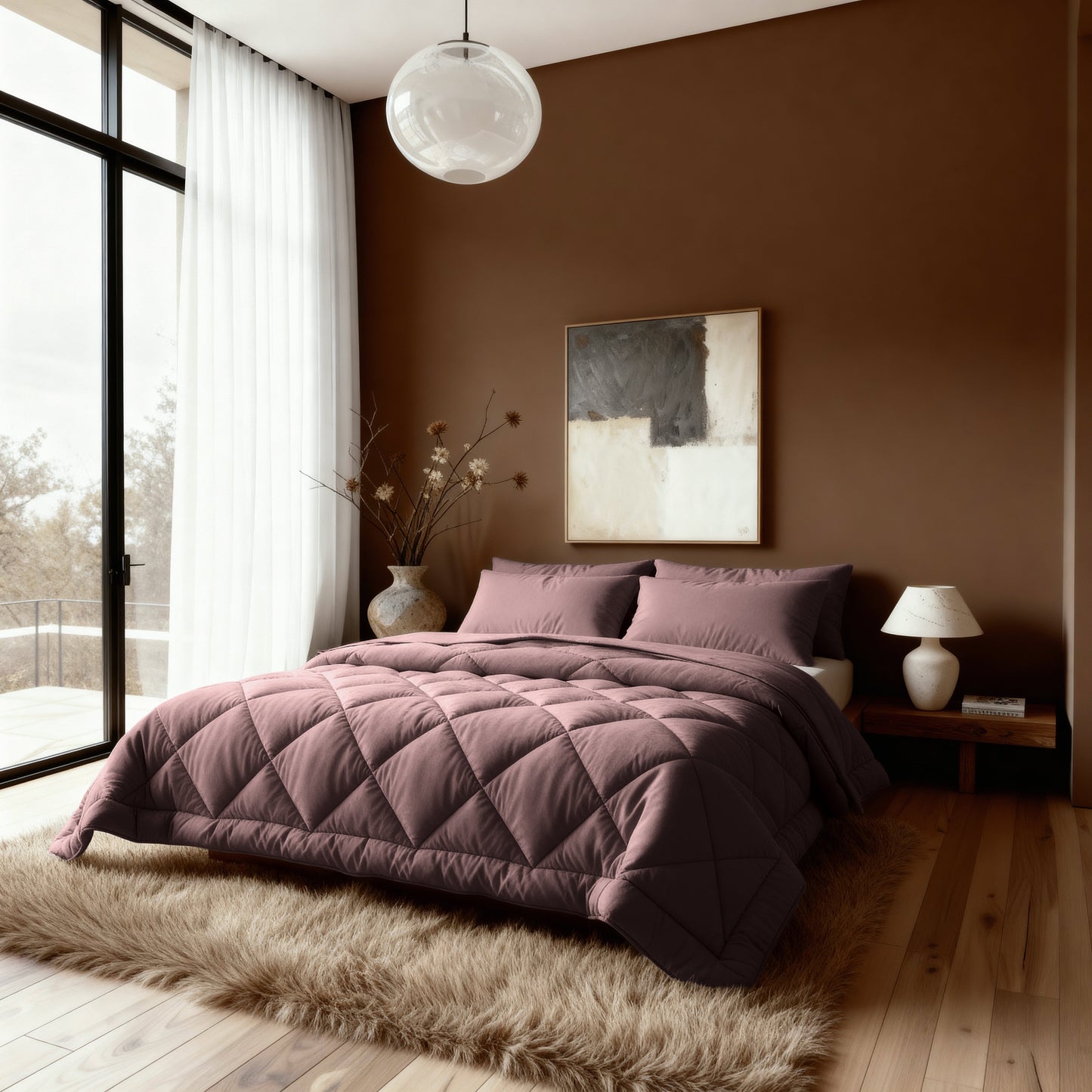 Zelesta Comfort Uni Diamond Duvet - Bordeaux