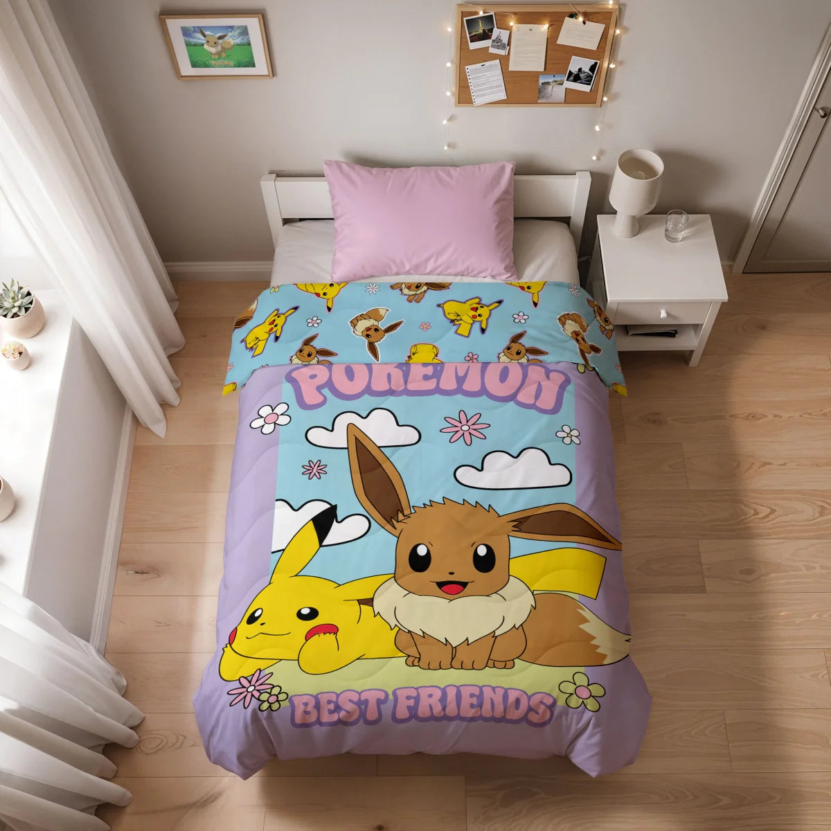 Zelesta Special Kids Dekbed - Pikachu and Evie