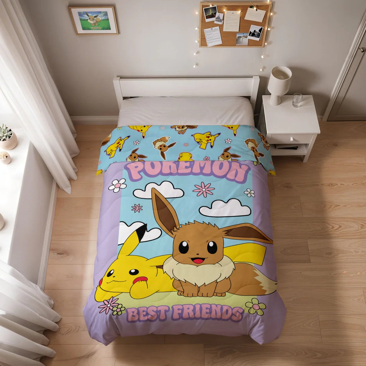 Zelesta Special Kids Dekbed - Pikachu and Evie