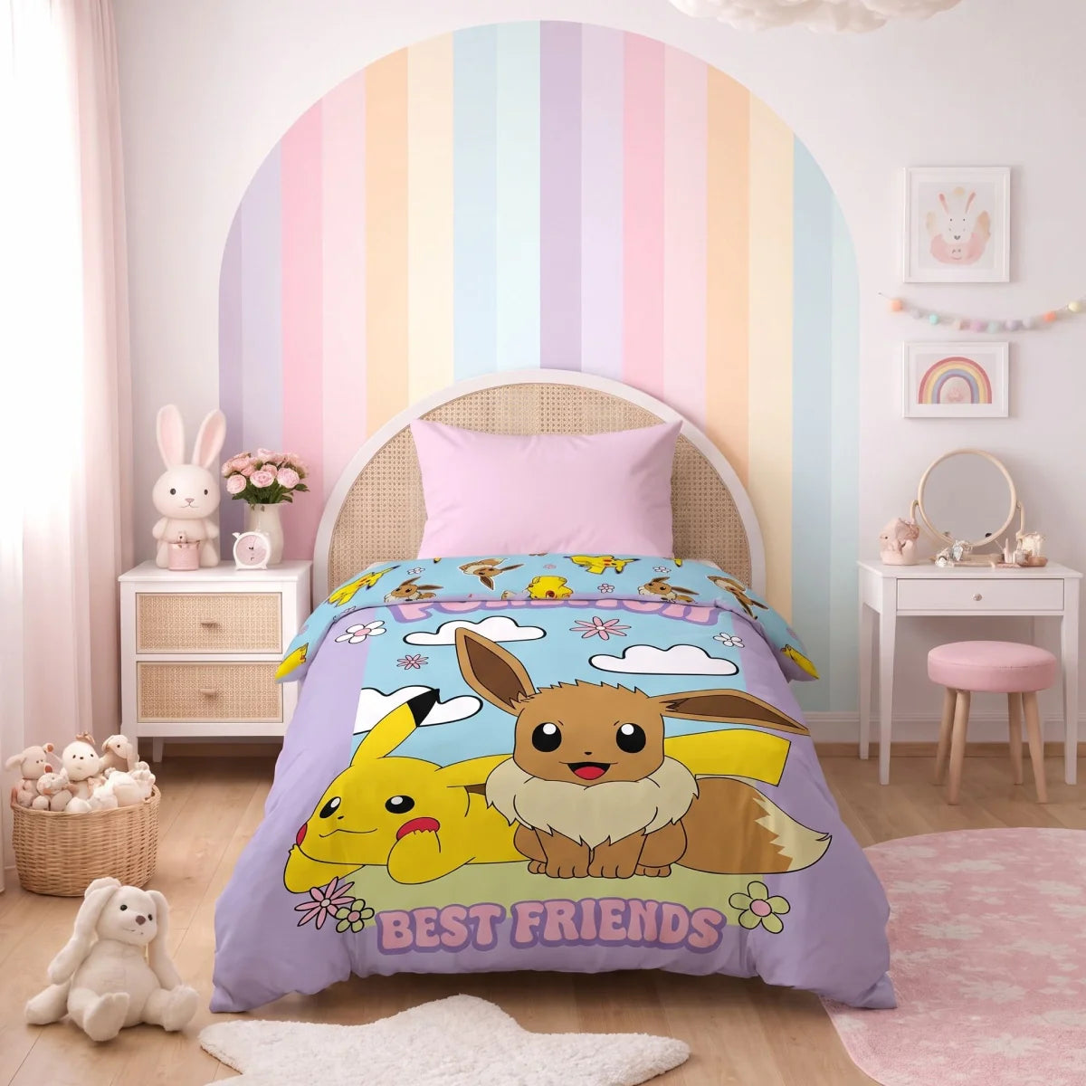 Zelesta Special Kids Dekbed - Pikachu and Evie