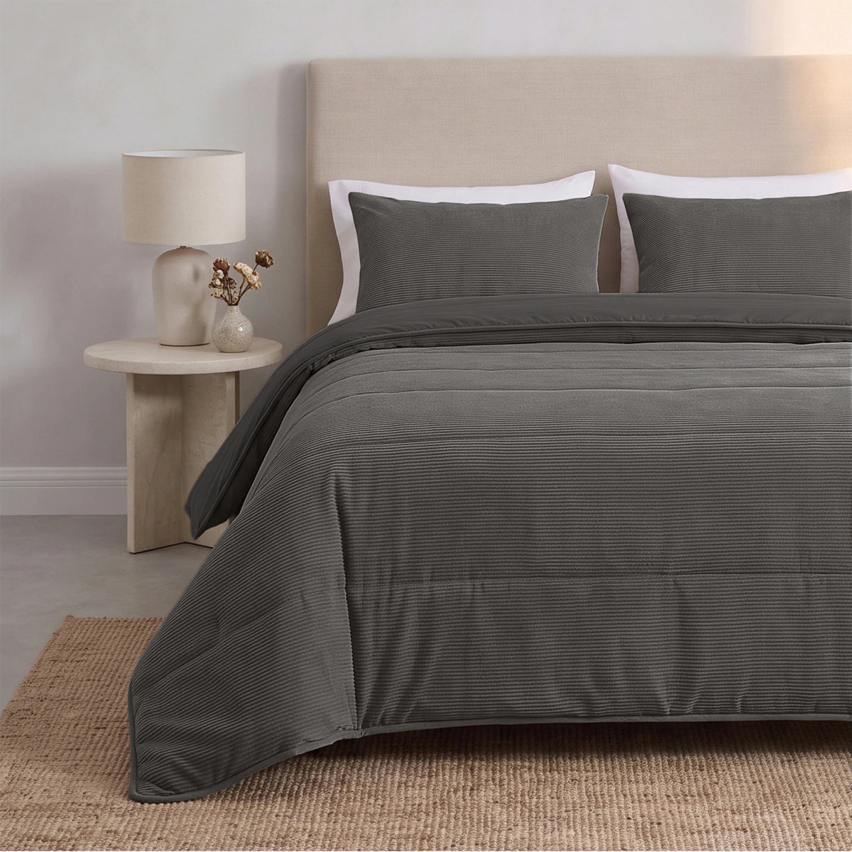 Zelesta Special Corduroy Katoenen Dekbed - Antraciet