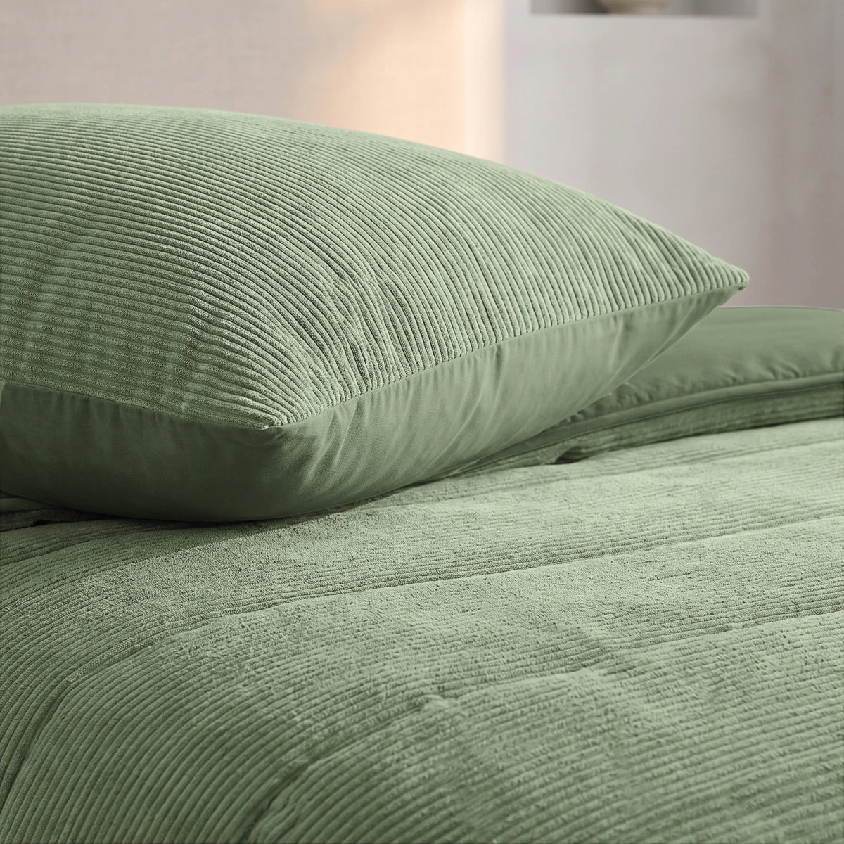 Zelesta Special Corduroy Katoenen Dekbed - Bosgroen