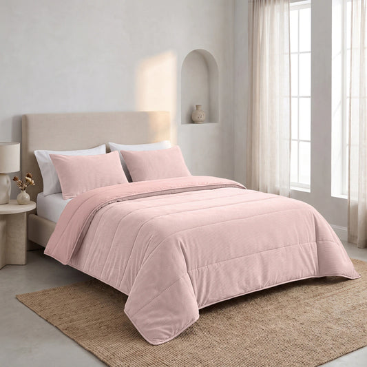 Zelesta Special Corduroy Katoenen Dekbed - Stoffig roze