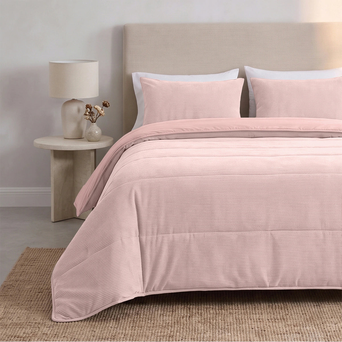 Zelesta Special Corduroy Katoenen Dekbed - Stoffig roze
