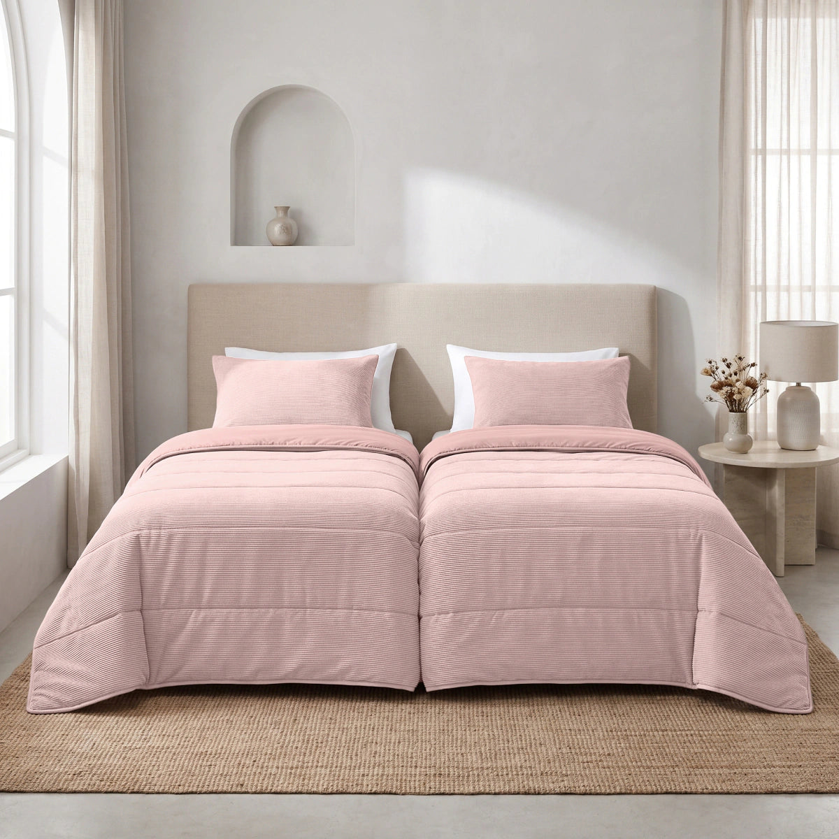 Zelesta Special Corduroy Katoenen Dekbed - Stoffig roze