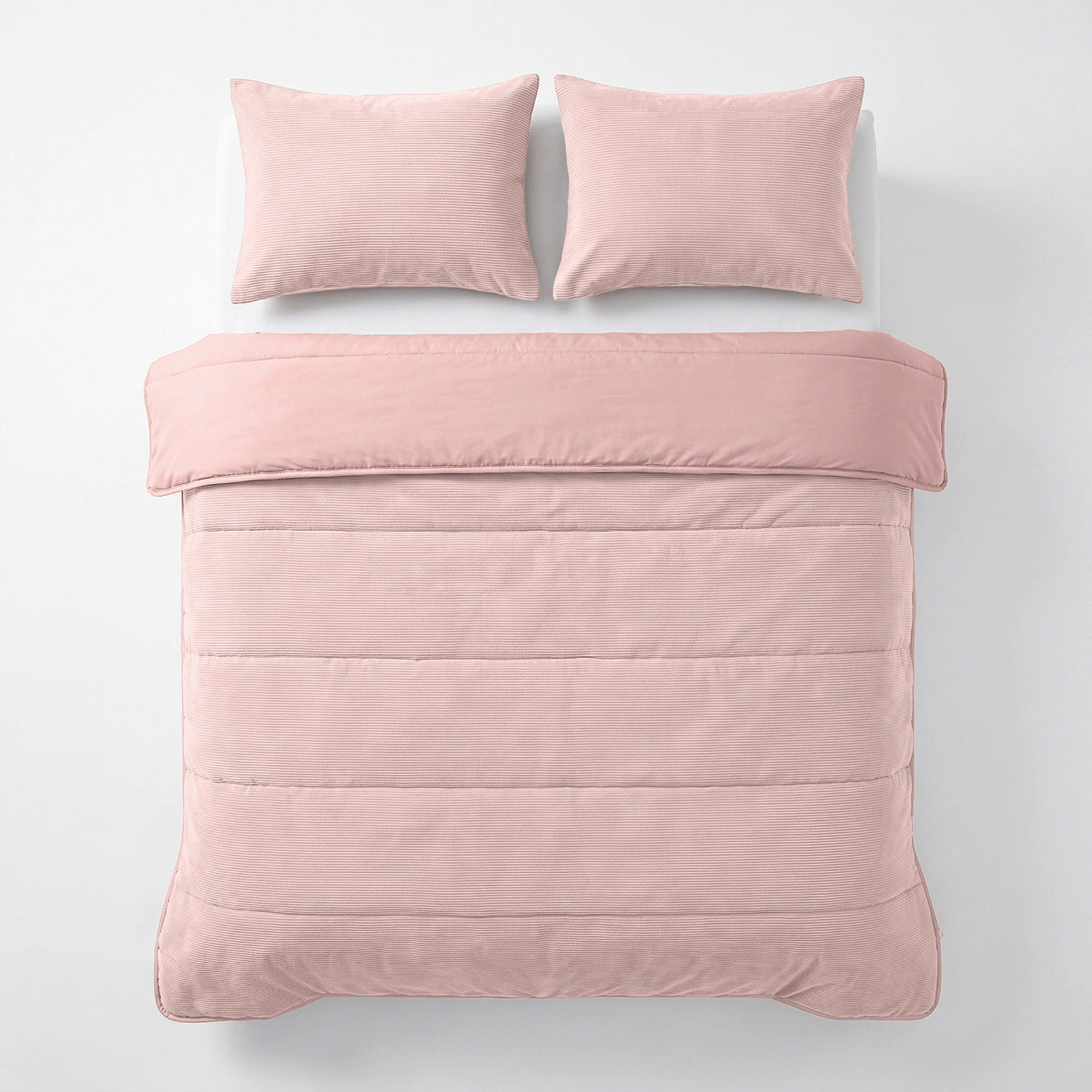 Zelesta Special Corduroy Katoenen Kussensloop Set Van 2 - Stoffig roze