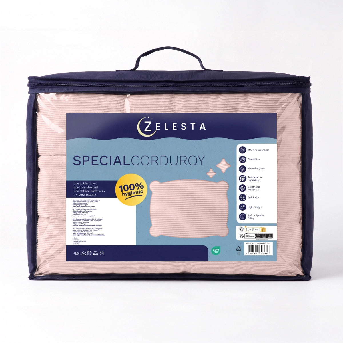 Zelesta Special Corduroy Katoenen Dekbed - Stoffig roze