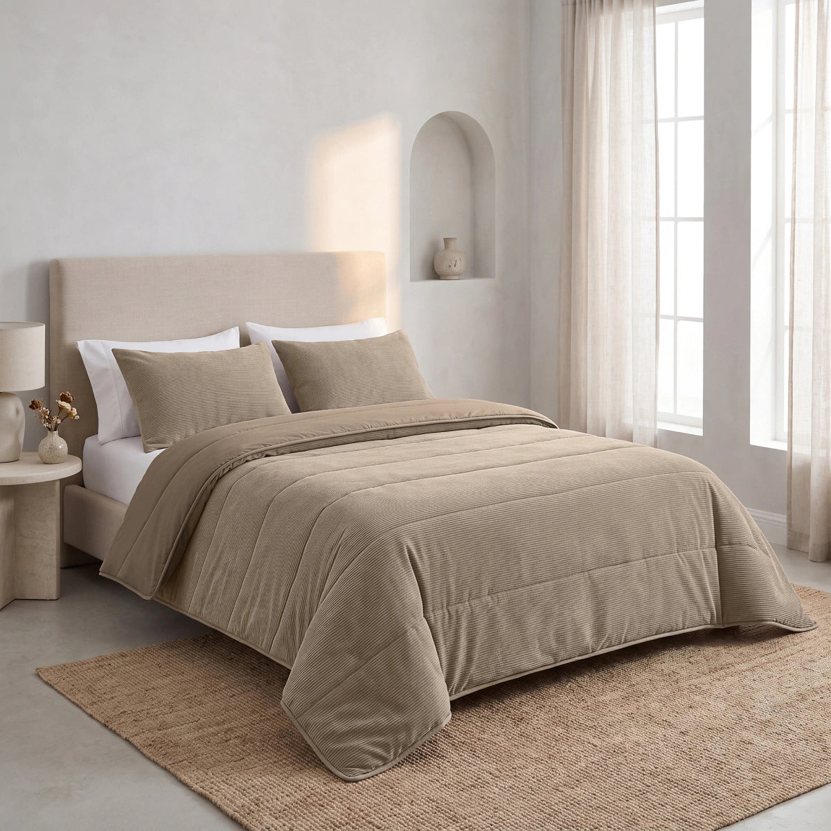 Zelesta Special Corduroy Katoenen Dekbed - Taupe