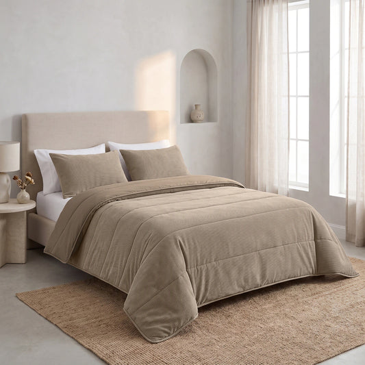 Zelesta Special Corduroy Katoenen Dekbed - Taupe