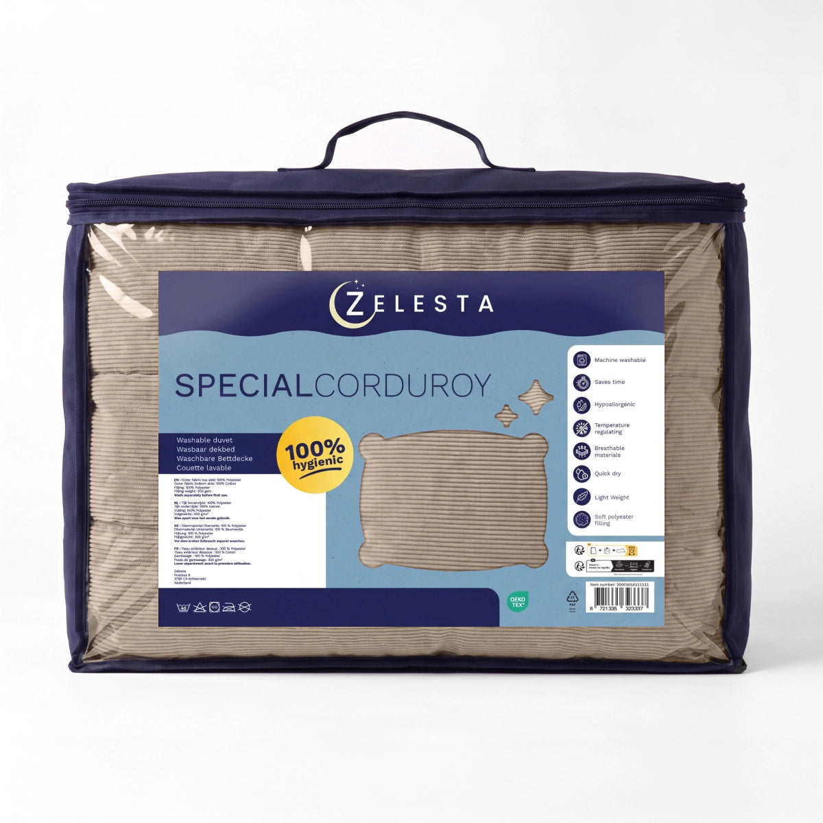 Zelesta Special Corduroy Katoenen Dekbed - Taupe