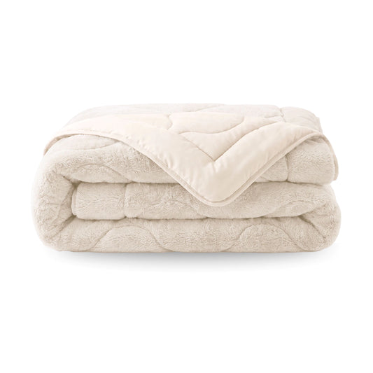 Zelesta Special Teddy Faux Fur Duvet - Marshmallow white