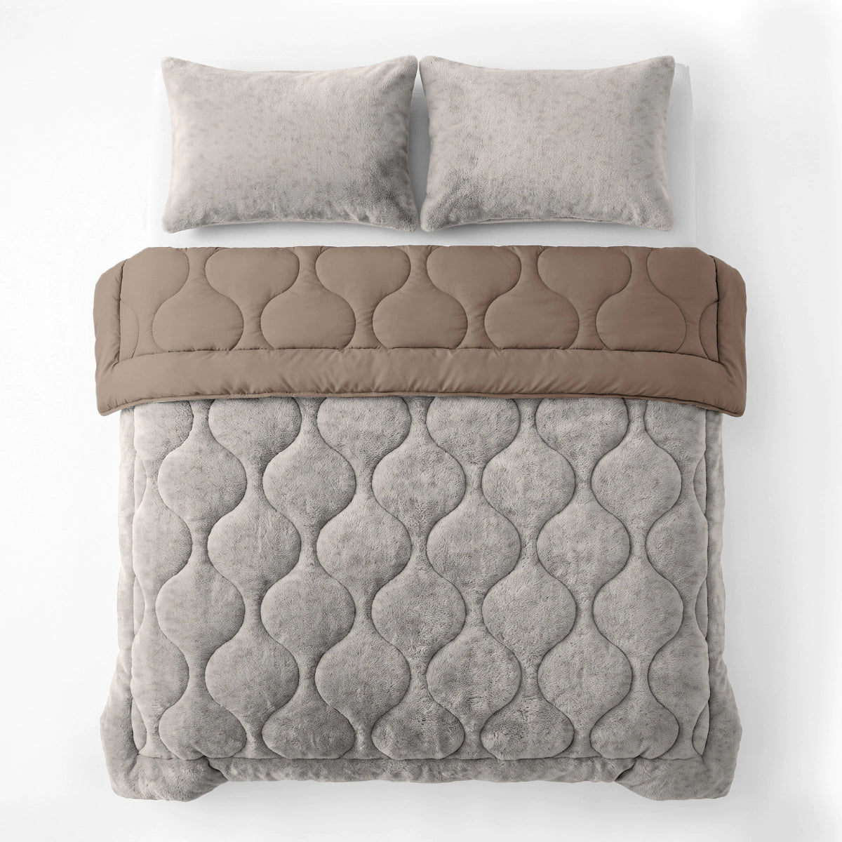 Zelesta Special Teddy Faux Fur Duvet - Moon Grey