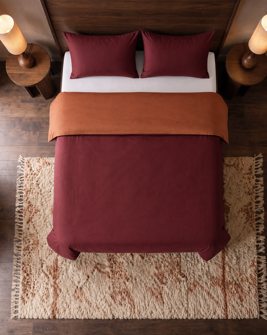 Zelesta Pure Duo Seamless Cotton Pillowcase Set Of 2 - Red
