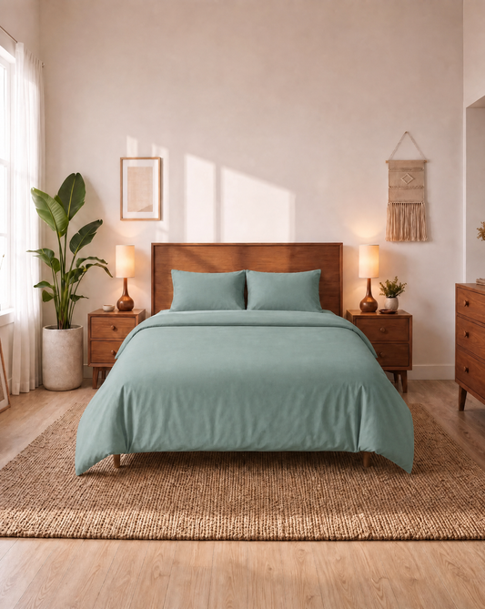Zelesta Comfort Uni Naadloos Dekbed - Zeemousse Groen