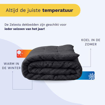 Zelesta Teddy Katoen Mousseline - Anthracite