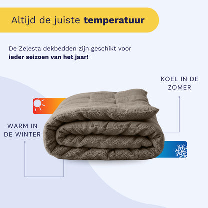 Zelesta Teddy Katoen Mousseline - Taupe