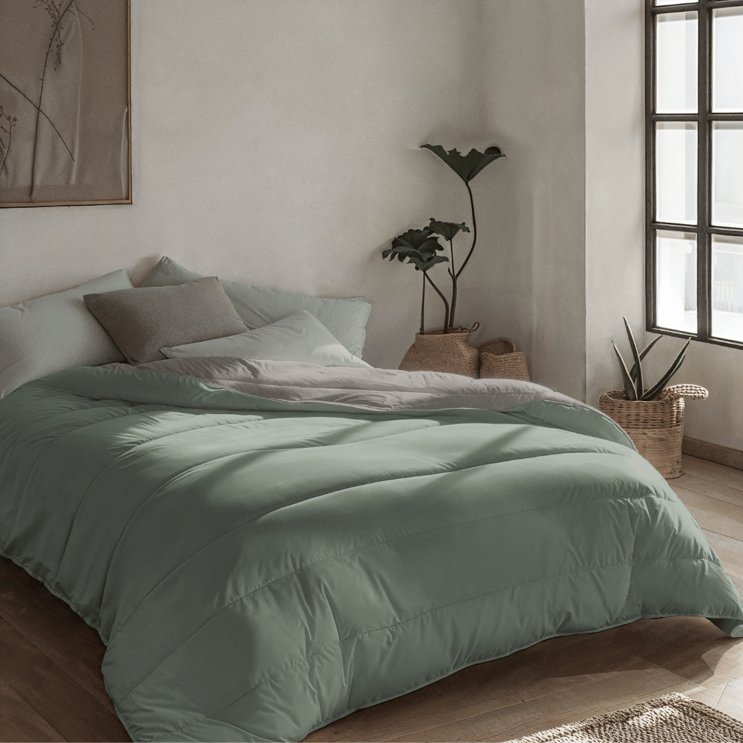 Zelesta Royalbed - Tender Grey & Pastel Green