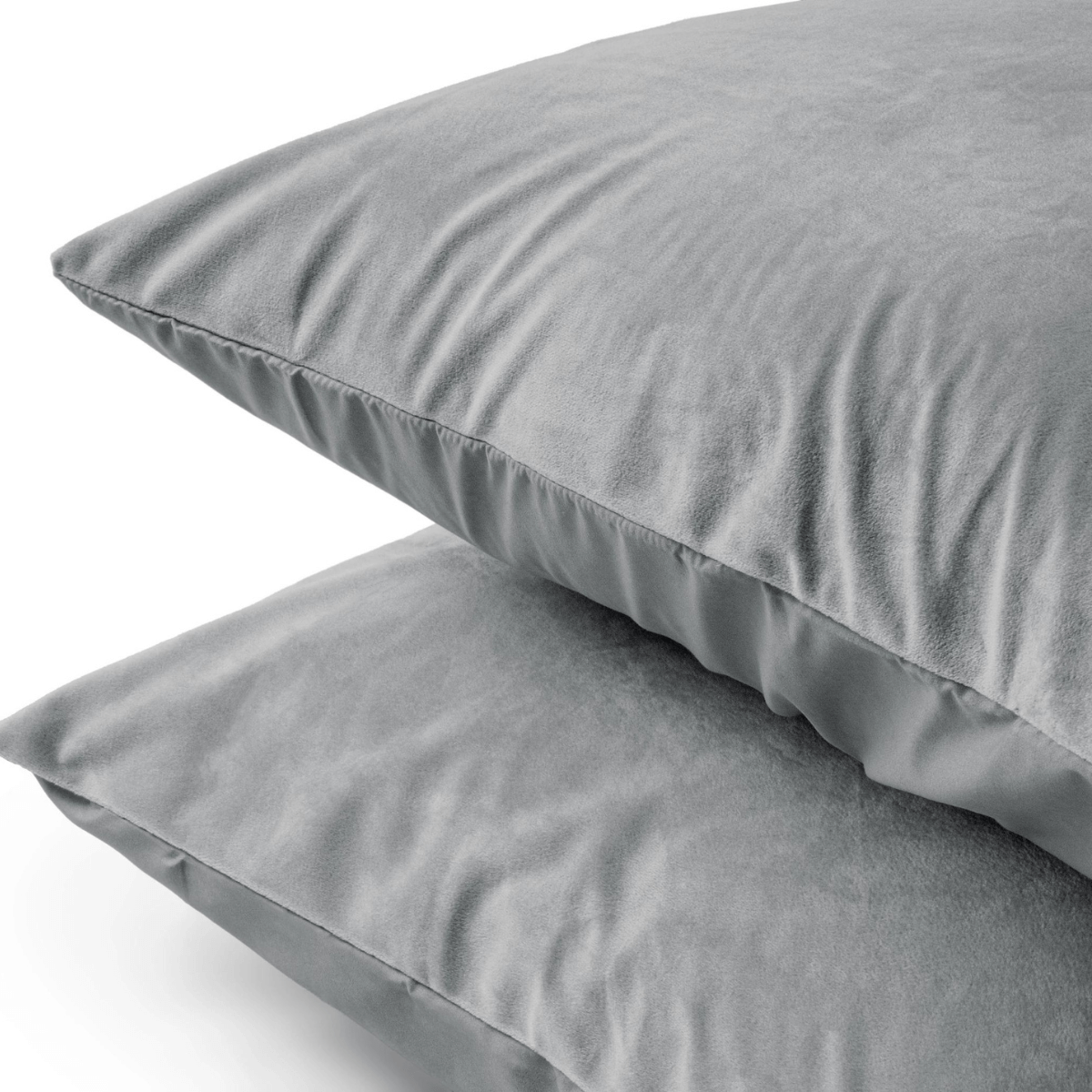 Zelesta Velvet 2 In 1 Pillowcase Set Of 2 - Grey image