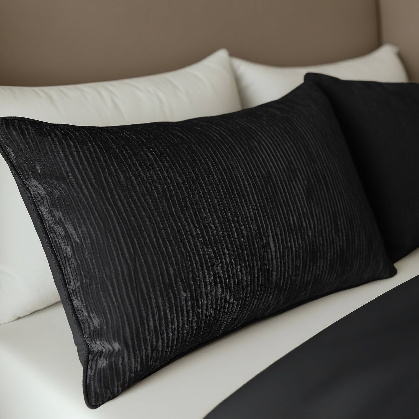 Zelesta Velvetbed Chique Kussensloop Set van 2 - Black