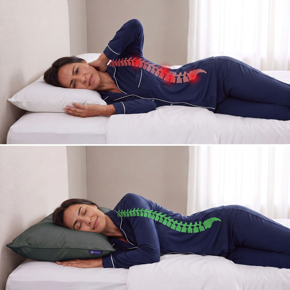 Washable pillow Anthracite | Zelesta