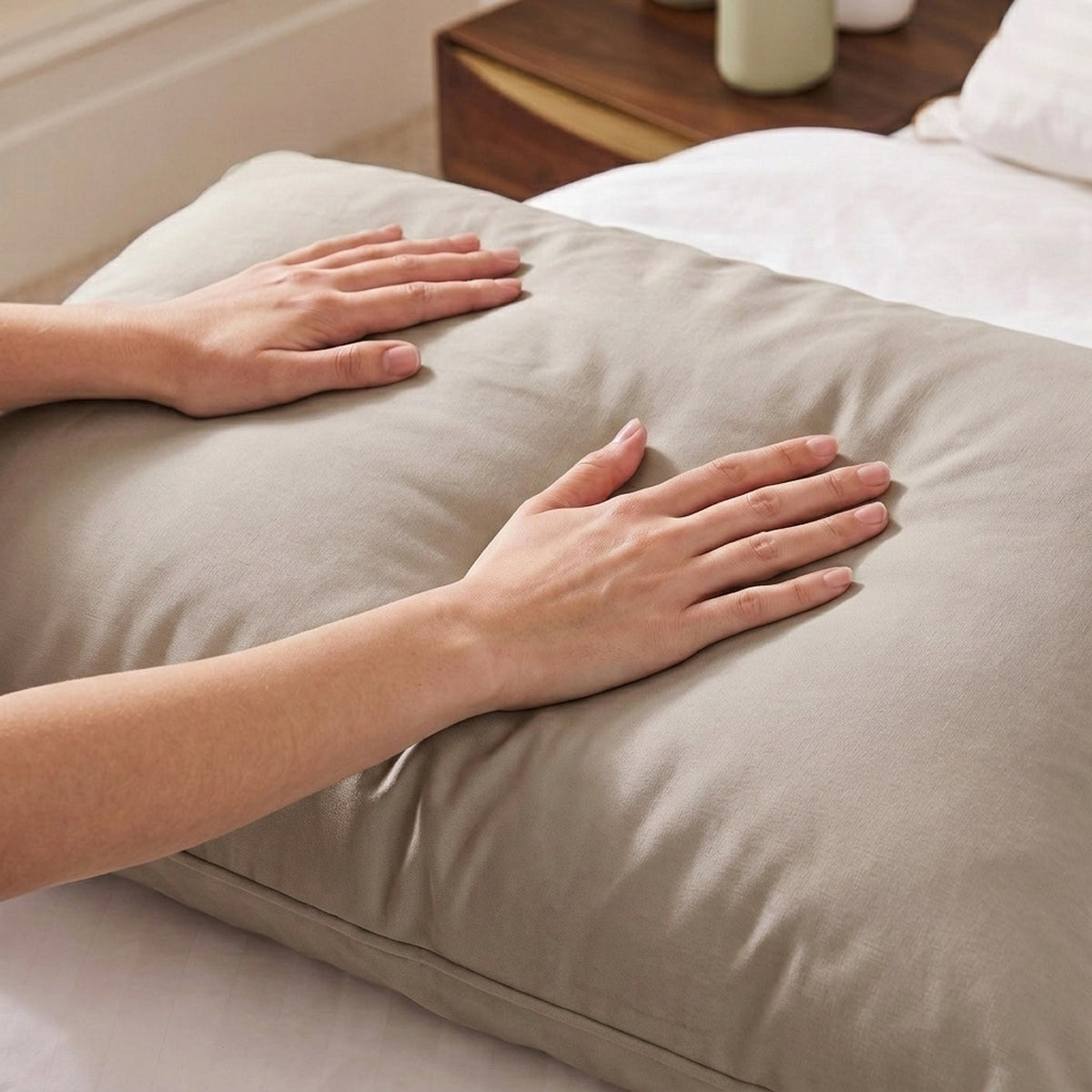 Washable pillow Taupe | Zelesta