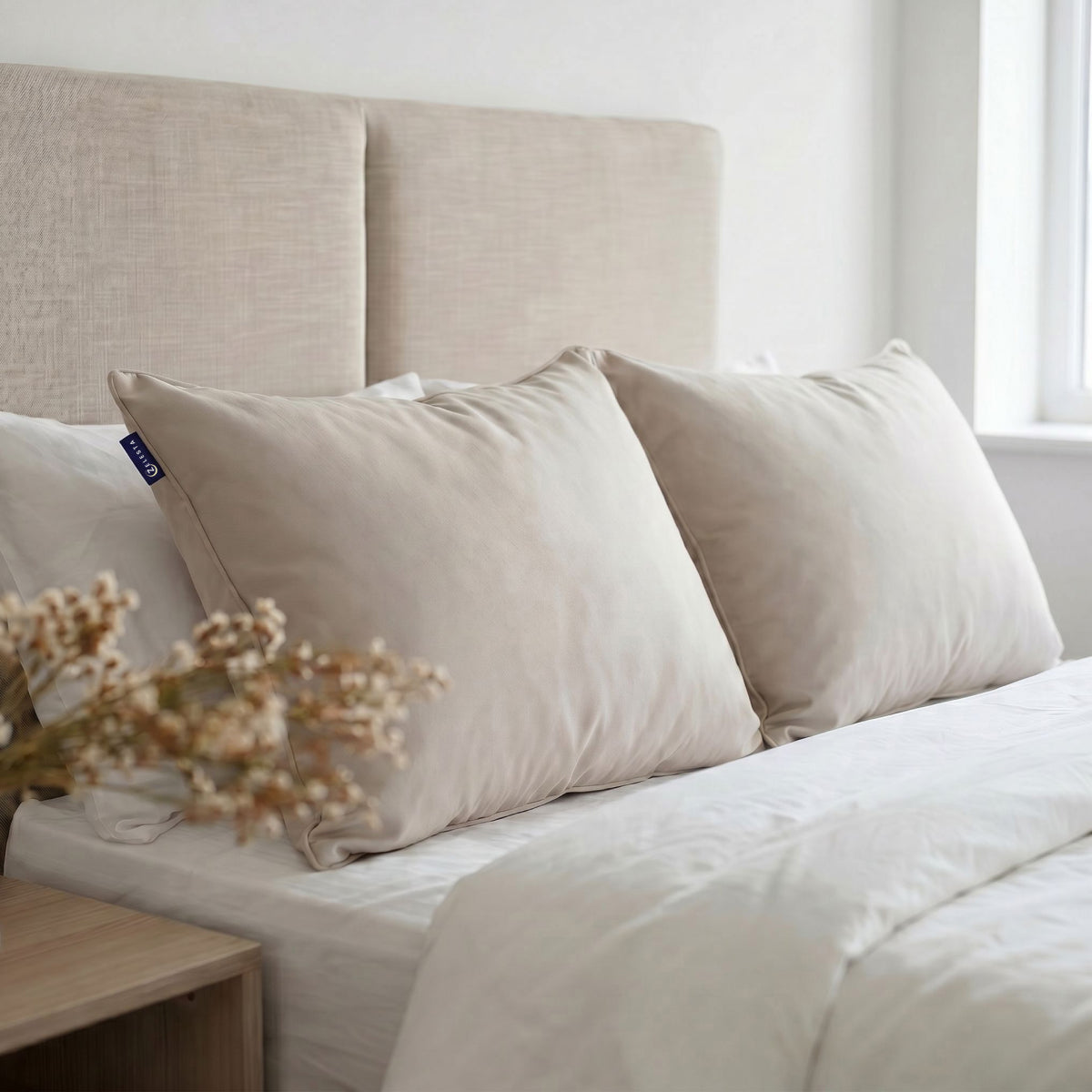 Washable pillow Taupe | Zelesta