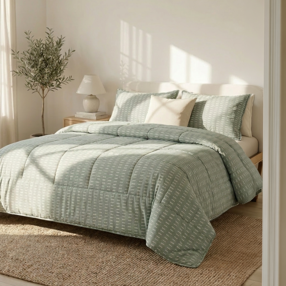 Zelesta Comfort Design Summer Duvet - Olive Stitches