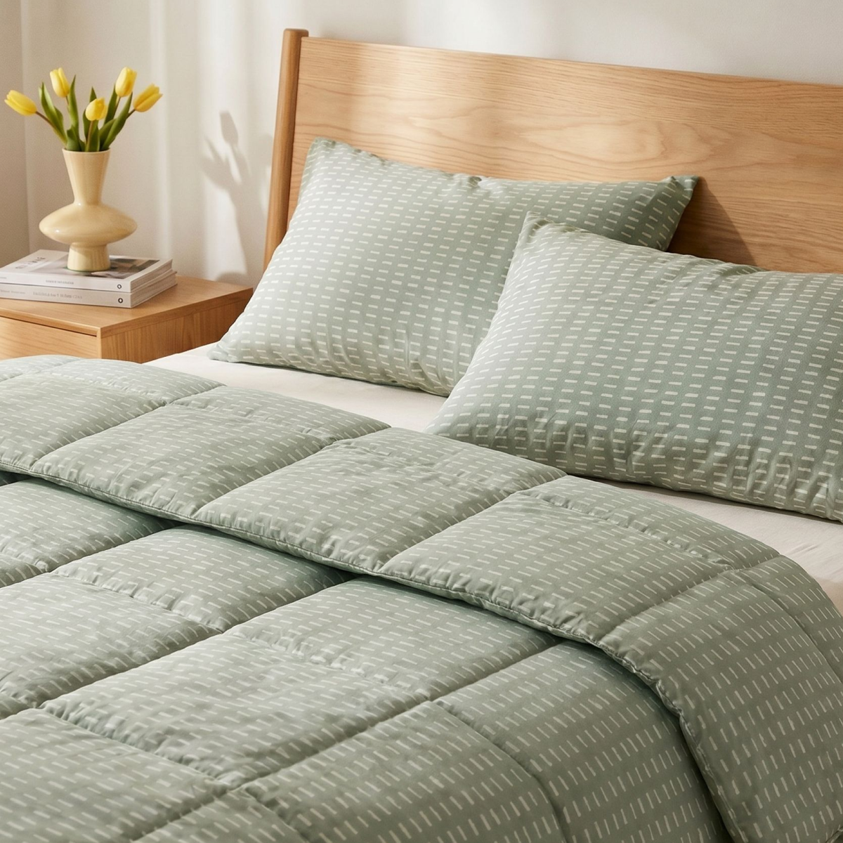 Zelesta Comfort Design Summer Duvet - Olive Stitches