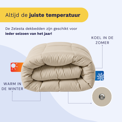 Zelesta Wonderbed 4 Seasons Double Katoen - Dessert Sand