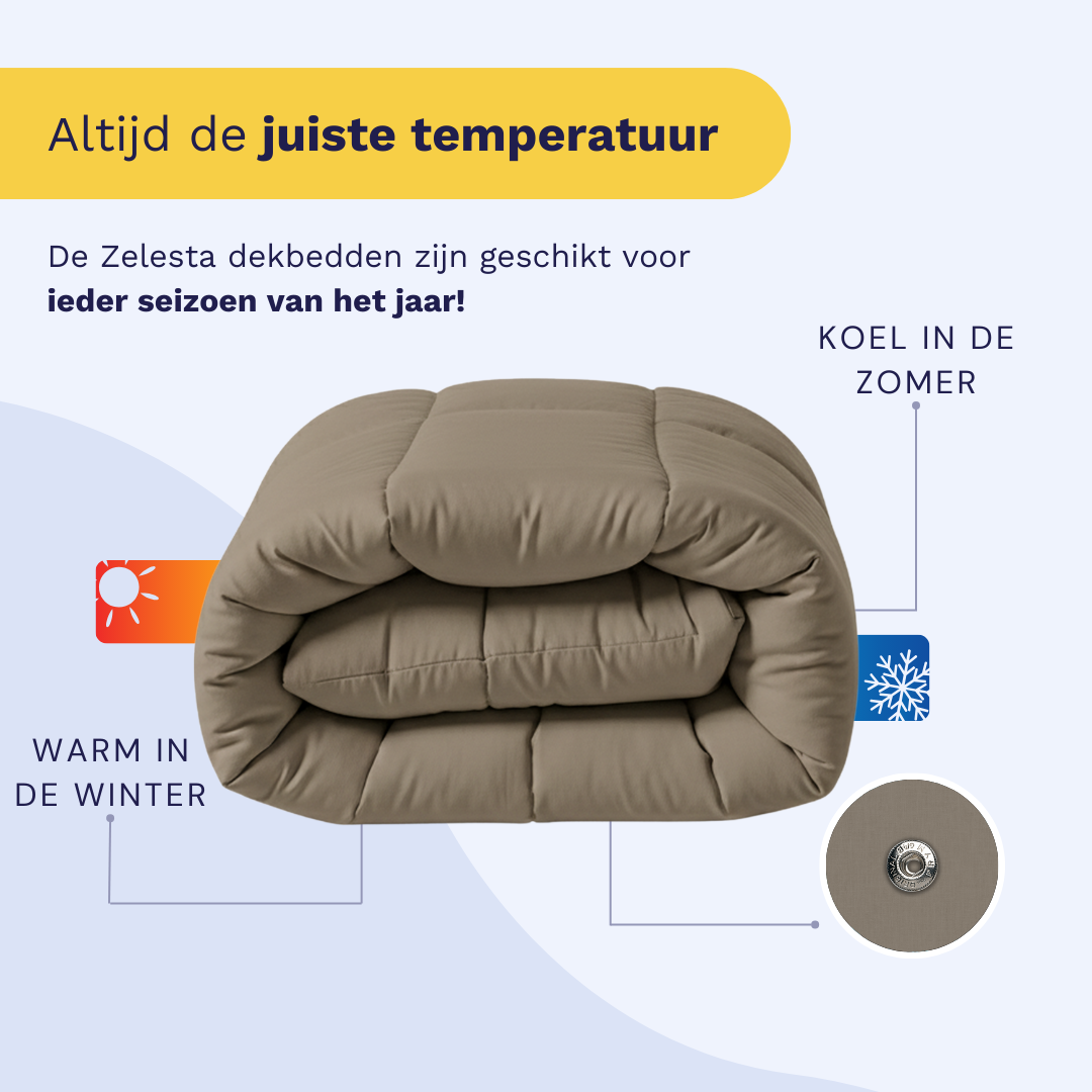 Zelesta Wonderbed 4 Seasons Double - Natural Taupe