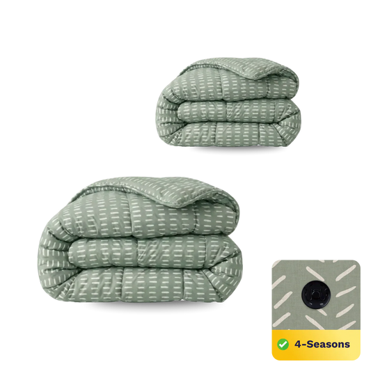 Zelesta Comfort Design 4-Season Duvet - Olive Stitches image