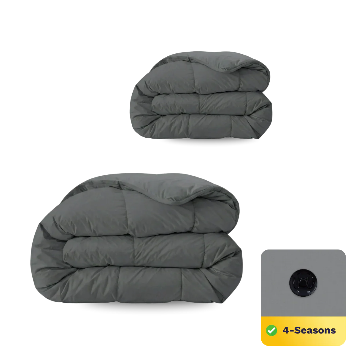 Zelesta Comfort Uni 4-Season Duvet - Stone Grey