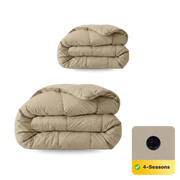 Zelesta Pure Uni Cotton 4-Season Duvet - Taupe Blush