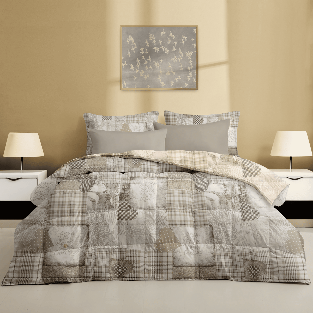 Zelesta Wonderbed 4 Seasons Double - Patchwork Hearts