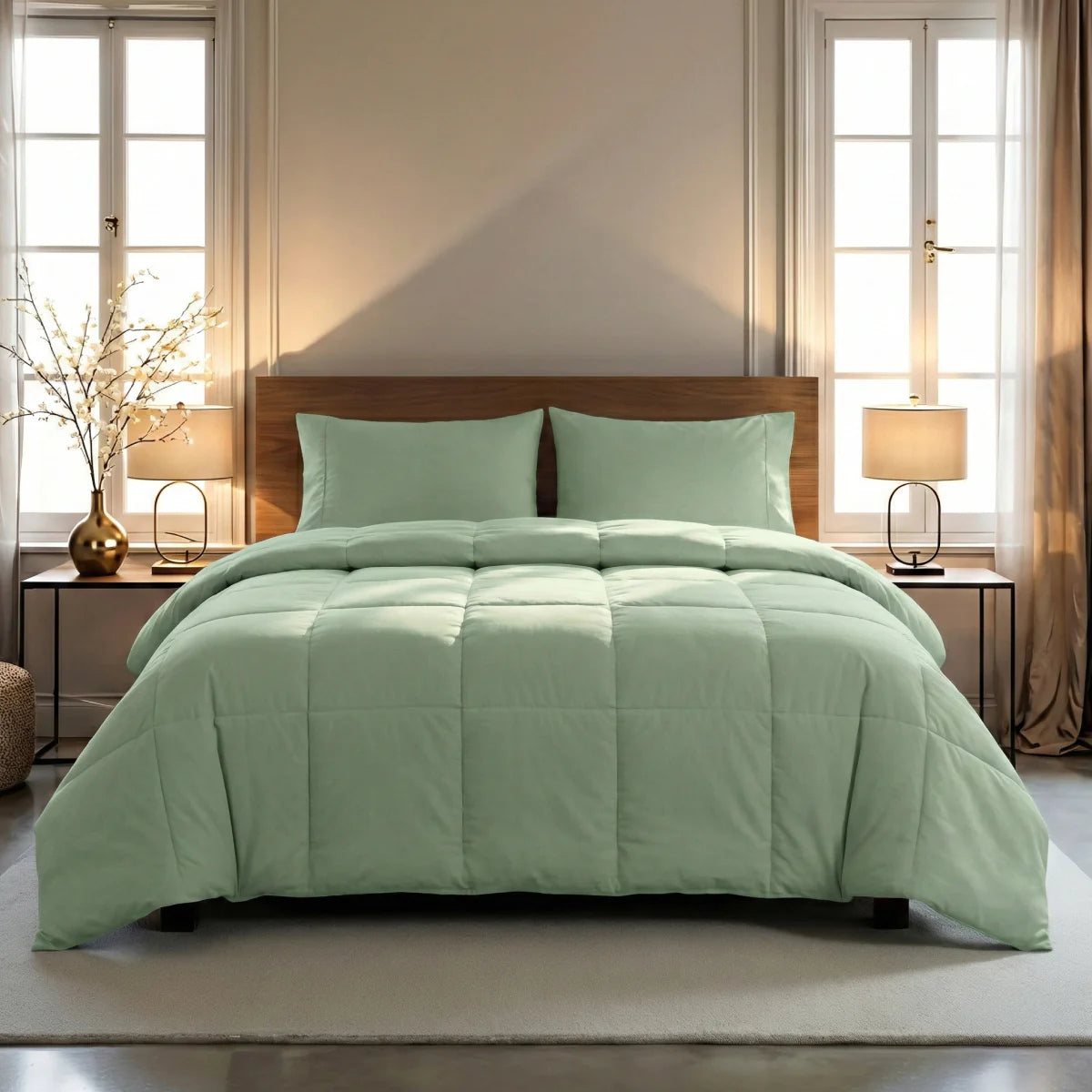 Zelesta Pure Uni Cotton 4-Season Duvet - Natural Green