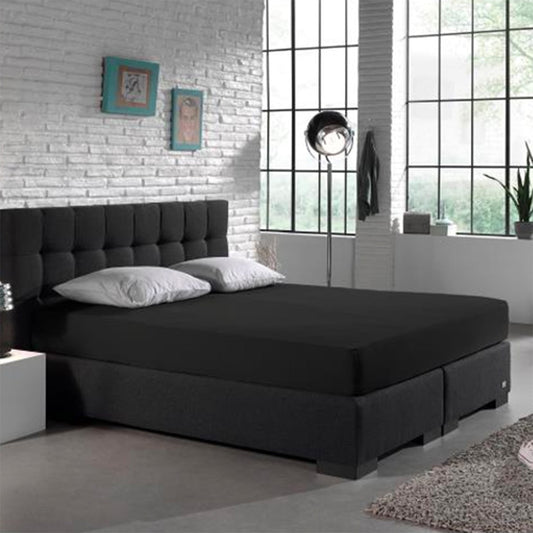 Zelesta Double Jersey Fitted Sheet Black image