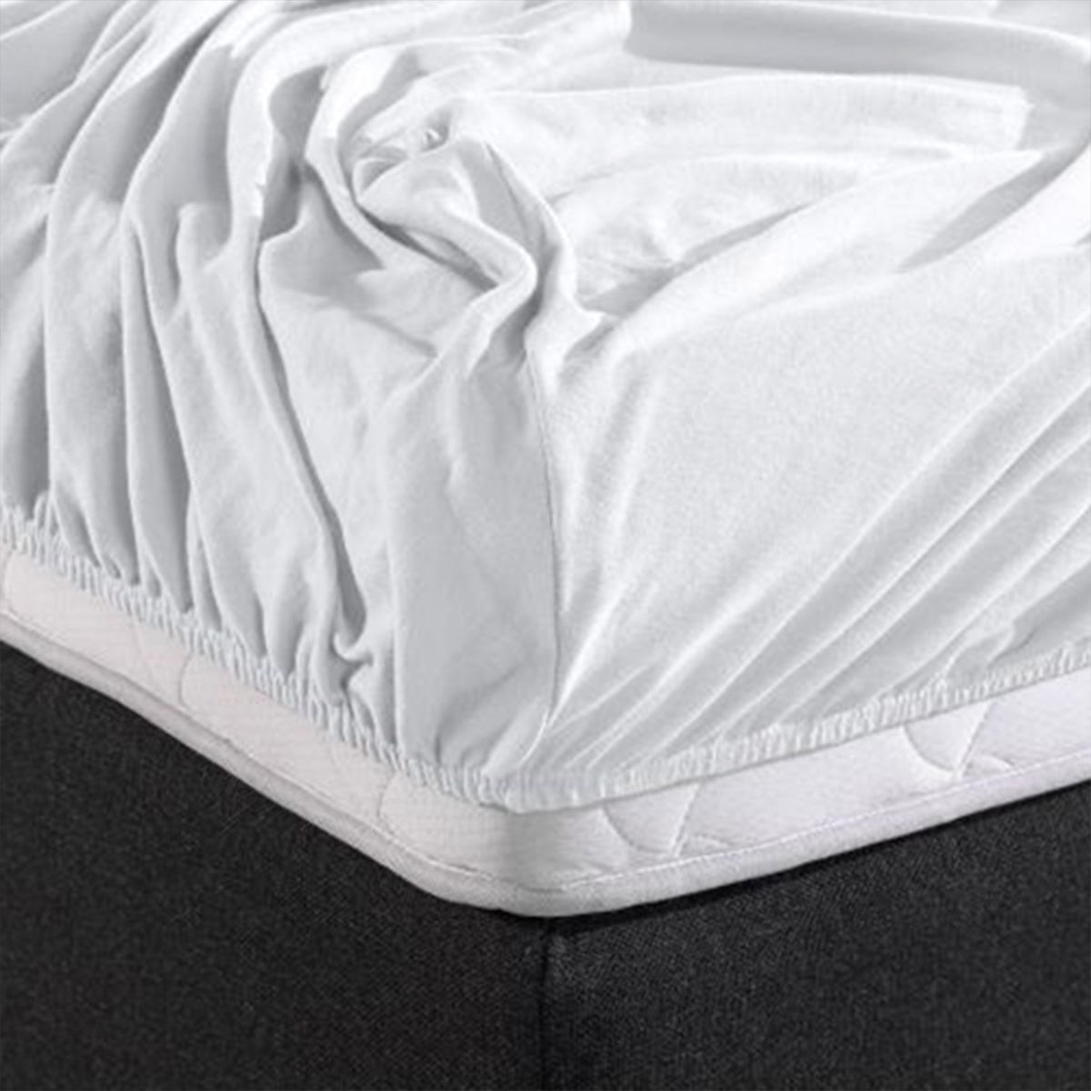 Zelesta Double Jersey Fitted White Sheet image