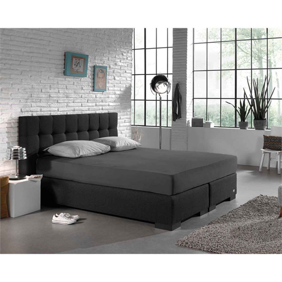 Zelesta Single Jersey Fitted Sheet Anthracite image