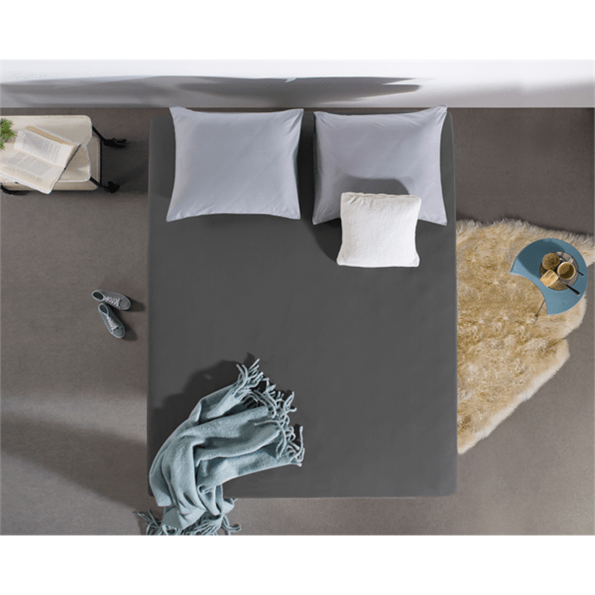 Zelesta Single Jersey Fitted Sheet Anthracite image