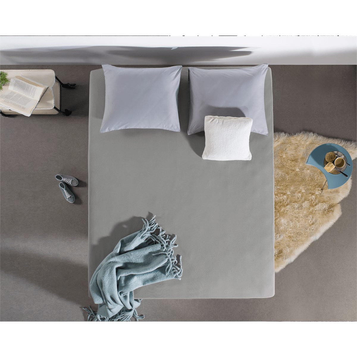 Zelesta Single Jersey Fitted Sheet Grey image