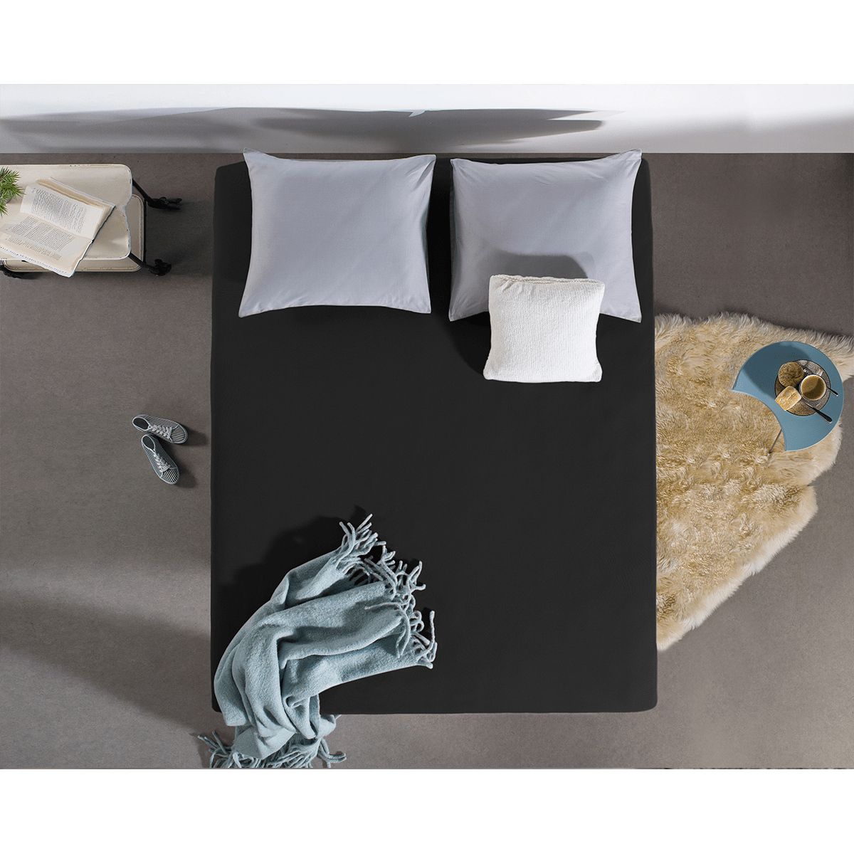 Zelesta Single Jersey Fitted Sheet Black image