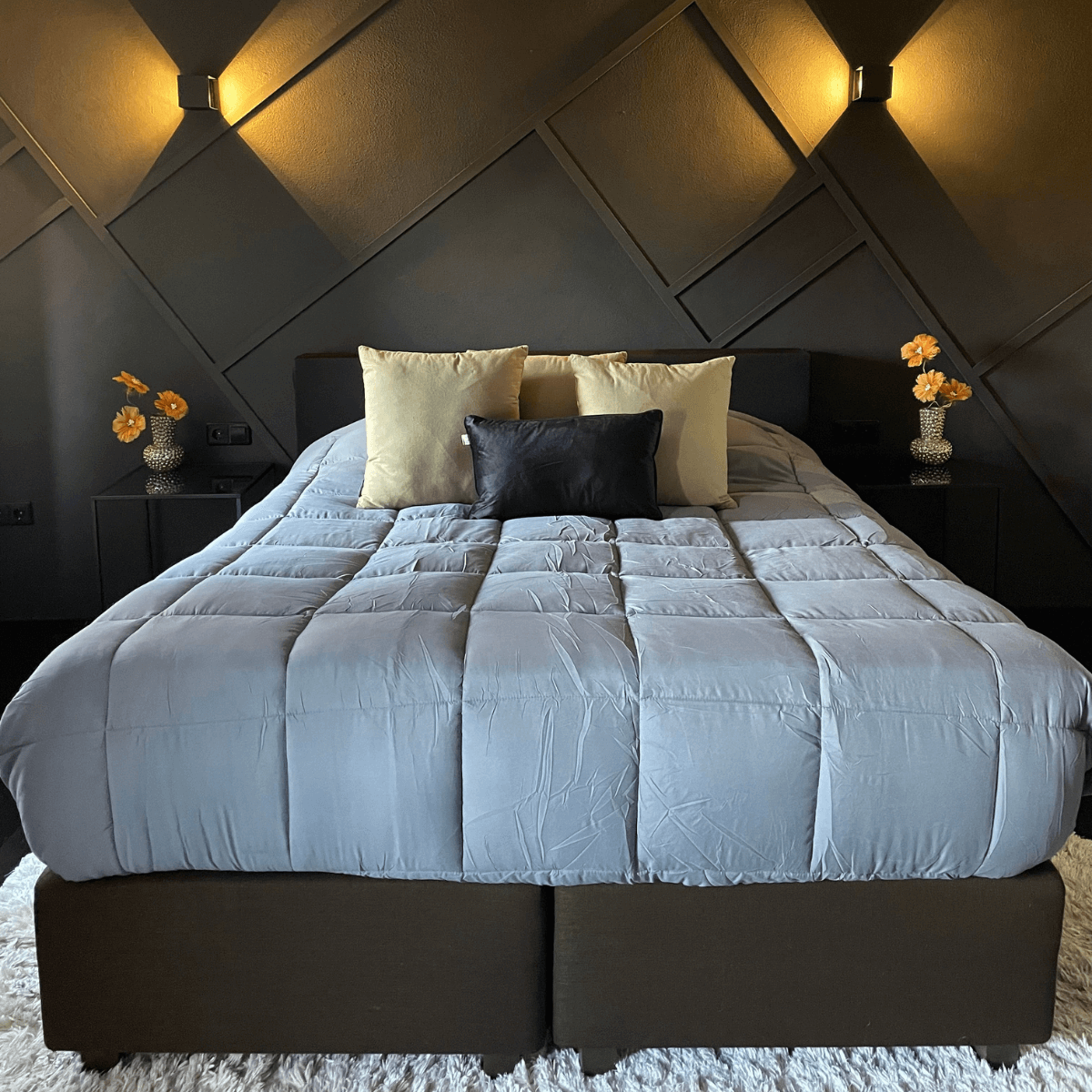 Zelesta Everyday Duo Duvet - Anthracite & Red