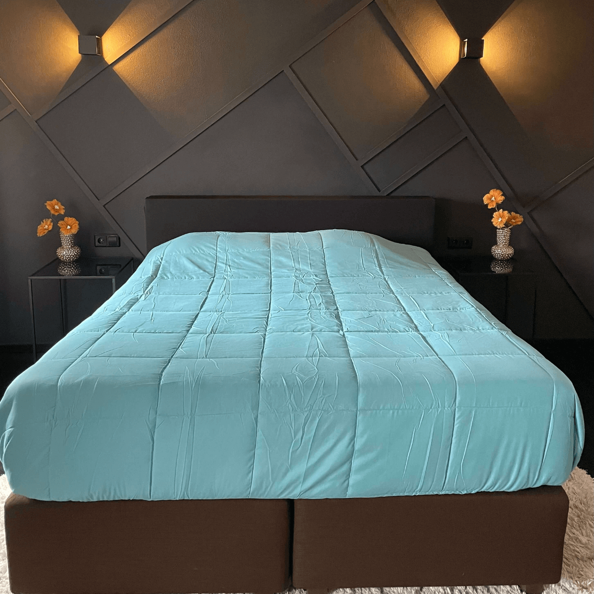 Zelesta Everyday Duo Duvet - Light Grey & Sea Green