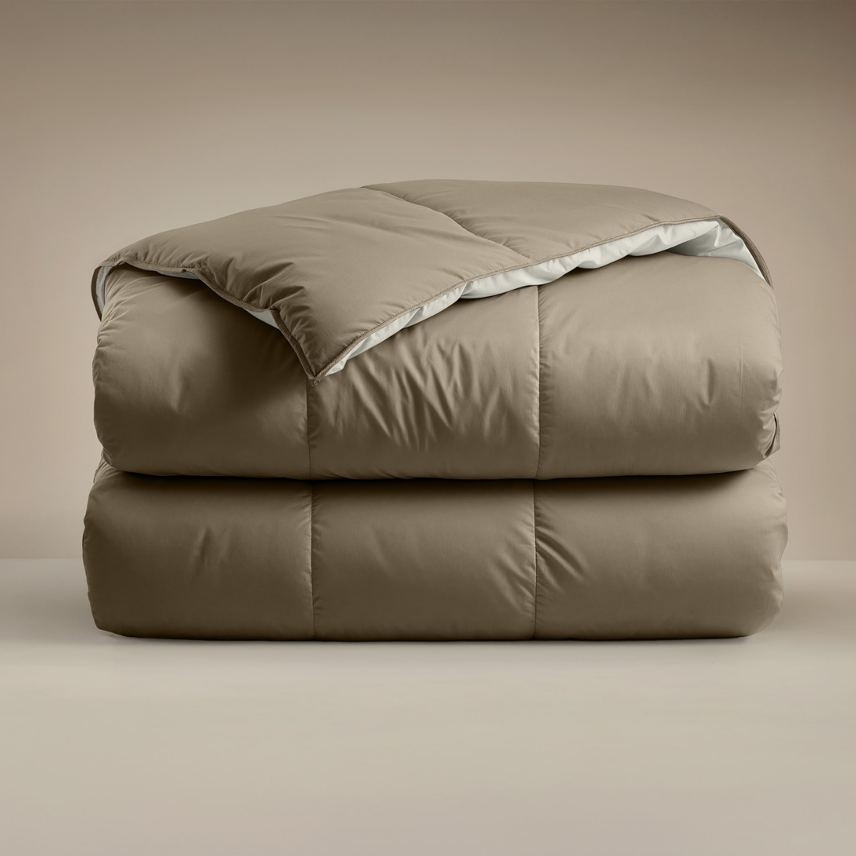 Zelesta Deluxe Duo Percale Cotton Duvet - Taupe & Cream